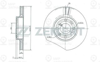 Диск Торм. Перед. Nissan Micra (K12) 03-, Note (E11) 06-, Tiida (C11x) 07-, Rena ZEkkert BS5231