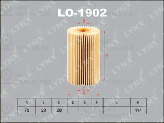 Фильтр масляный LYNX LO1902