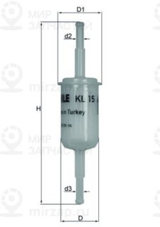 Фильтр топливный MAHLE KL15OF