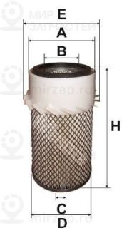 Фильтр воздушный MFILTER A835