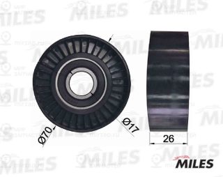 Паразитный / ведущий ролик поликлинового ремня MILES AG03012