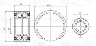 Комплект подшипника ступицы колеса TRIALLI CS6540