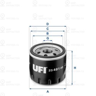 Фильтр масляный UFI 2348100