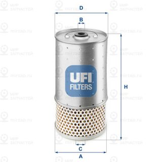 Фильтр масляный UFI 2552800