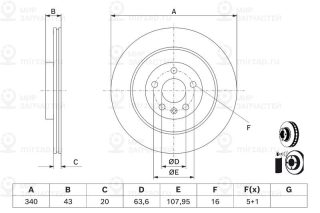 Тормозной диск BOSCH 0986479D97