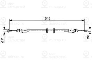 Трос стояночного тормоза BOSCH 1987482551