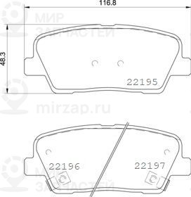 Комплект тормозных колодок (дисковый тормоз) BREMBO P30105