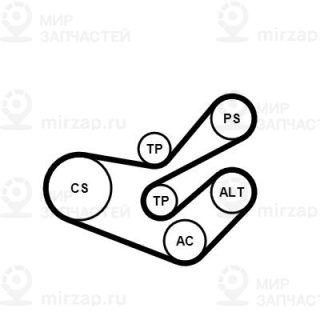 Запчасть Continental 6PK1750K3