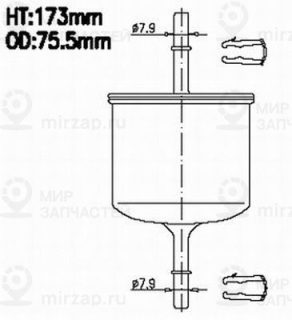 Фильтр топливный JS FS872M