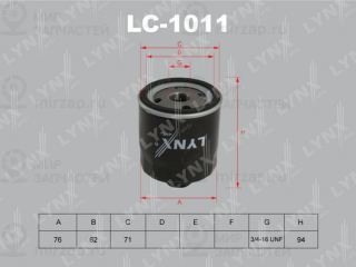 Фильтр масляный LYNX LC1011