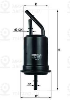Фильтр топливный MAHLE KL488