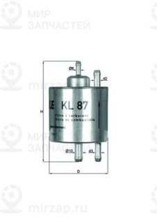 Фильтр топливный MAHLE KL87