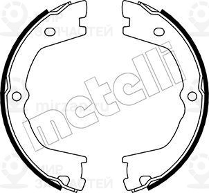 Комплект тормозных колодок стояночной системы METELLI 530086