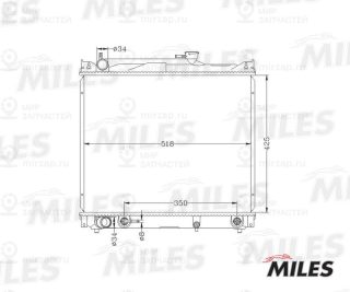 Радиатор охлаждения двигателя MILES ACRB113