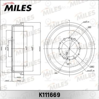 Тормозной барабан MILES K111669