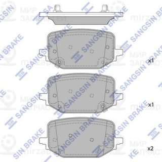 Комплект тормозных колодок (дисковый тормоз) SANGSIN SP4433