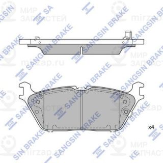 Комплект тормозных колодок (дисковый тормоз) SANGSIN SP4501