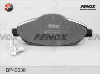 Комплект тормозных колодок (дисковый тормоз) FENOX BP43036