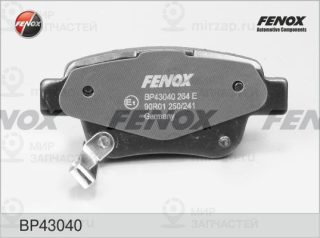 Комплект тормозных колодок (дисковый тормоз) FENOX BP43040