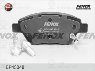 Комплект тормозных колодок (дисковый тормоз) FENOX BP43048