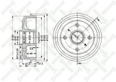 Тормозной барабан STELLOX 60251904SX