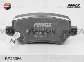 Комплект тормозных колодок (дисковый тормоз) FENOX BP43056