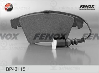 Комплект тормозных колодок (дисковый тормоз) FENOX BP43115