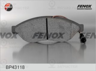 Комплект тормозных колодок (дисковый тормоз) FENOX BP43118