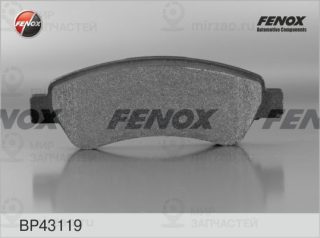 Комплект тормозных колодок (дисковый тормоз) FENOX BP43119