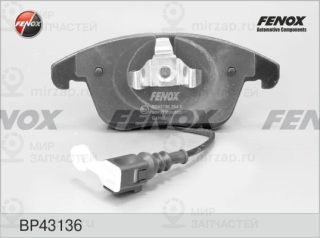Комплект тормозных колодок (дисковый тормоз) FENOX BP43136