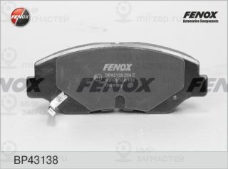 Комплект тормозных колодок (дисковый тормоз) FENOX BP43138