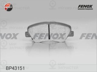 Комплект тормозных колодок (дисковый тормоз) FENOX BP43151