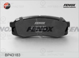 Комплект тормозных колодок (дисковый тормоз) FENOX BP43183
