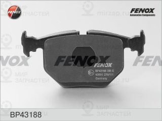 Комплект тормозных колодок (дисковый тормоз) FENOX BP43188