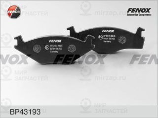 Комплект тормозных колодок (дисковый тормоз) FENOX BP43193