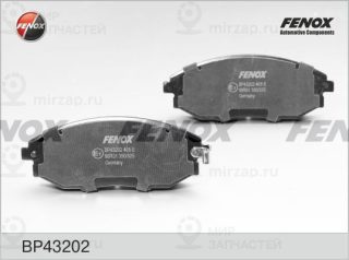 Комплект тормозных колодок (дисковый тормоз) FENOX BP43202