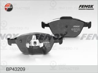 Комплект тормозных колодок (дисковый тормоз) FENOX BP43209