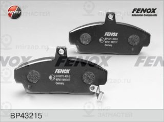 Комплект тормозных колодок (дисковый тормоз) FENOX BP43215