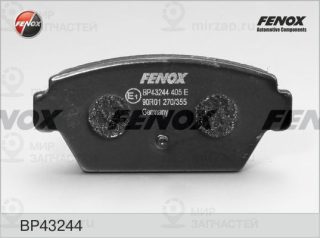 Комплект тормозных колодок (дисковый тормоз) FENOX BP43244