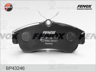 Комплект тормозных колодок (дисковый тормоз) FENOX BP43246