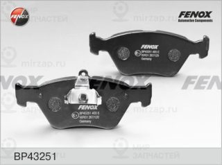 Комплект тормозных колодок (дисковый тормоз) FENOX BP43251