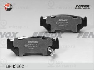 Комплект тормозных колодок (дисковый тормоз) FENOX BP43262