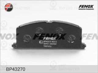 Комплект тормозных колодок (дисковый тормоз) FENOX BP43270