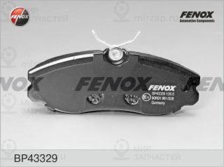 Комплект тормозных колодок (дисковый тормоз) FENOX BP43329