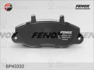 Комплект тормозных колодок (дисковый тормоз) FENOX BP43332