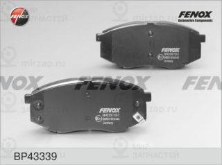 Комплект тормозных колодок (дисковый тормоз) FENOX BP43339