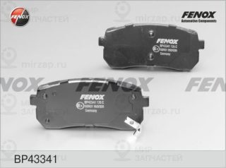 Комплект тормозных колодок (дисковый тормоз) FENOX BP43341