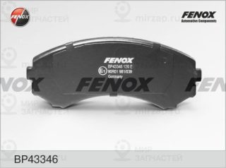 Комплект тормозных колодок (дисковый тормоз) FENOX BP43346