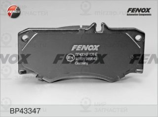 Комплект тормозных колодок (дисковый тормоз) FENOX BP43347