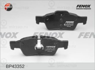 Комплект тормозных колодок (дисковый тормоз) FENOX BP43352